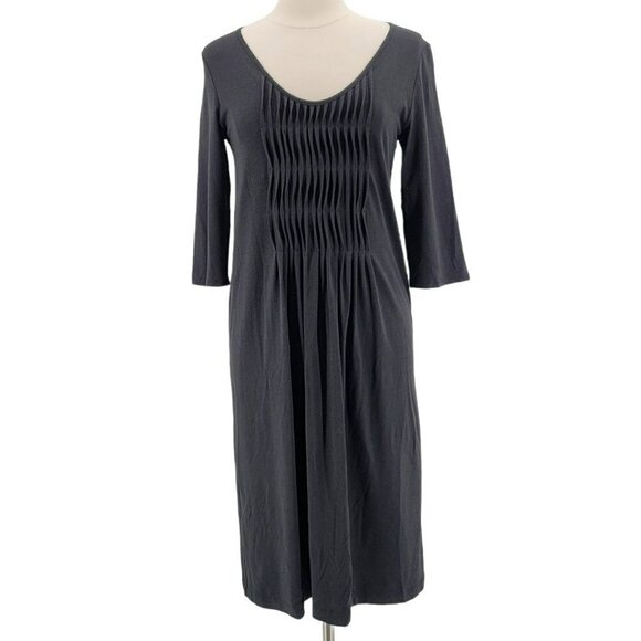 NWT Lundstrom Black Semi-Pleated Dress Womens 8 - Picture 1 of 11
